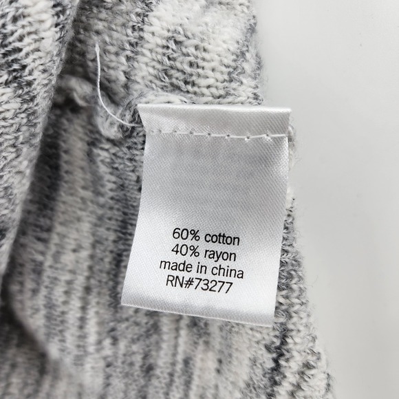 Sonoma Women's Plus Size 1X Slub Knit Gray Space Dye Cardigan Sweater Layer Fall - Picture 11 of 12